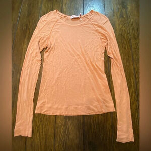 See By Chloe Embroidery Orange Long Sleeve Size 4 B22